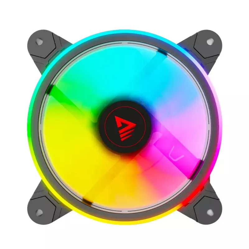 SAVIO FAN-01 Pack de 4 ventiladores ARGB de 120mm con controlador y mando a distancia, negro