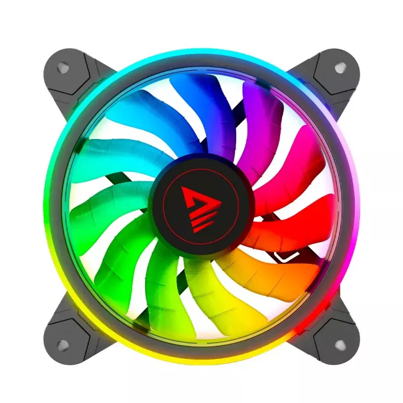 SAVIO FAN-01 Pack de 4 ventiladores ARGB de 120mm con controlador y mando a distancia, negro