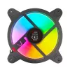 SAVIO FAN-01 Pack de 4 ventiladores ARGB de 120mm con controlador y mando a distancia, negro