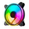 SAVIO FAN-01 Pack de 4 ventiladores ARGB de 120mm con controlador y mando a distancia, negro