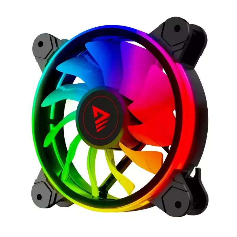 SAVIO FAN-01 Pack de 4 ventiladores ARGB de 120mm con controlador y mando a distancia, negro
