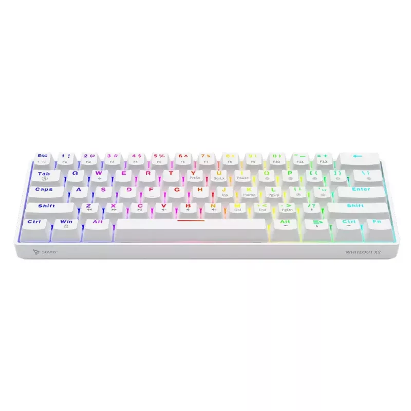 Teclado gaming Savio WHITEOUT X2 RED USB QWERTY mecánico 61 teclas