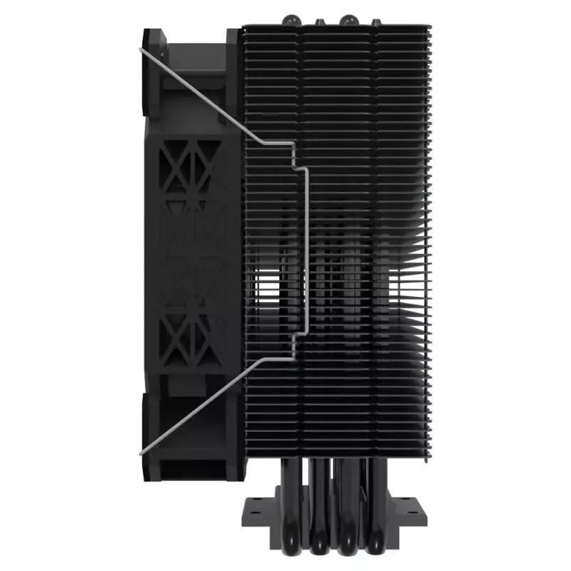 Disipador de aire para CPU SAVIO Vortex X2 negro – ventilador de 120 mm, altura 157 mm, PWM, compatible con LGA 2066