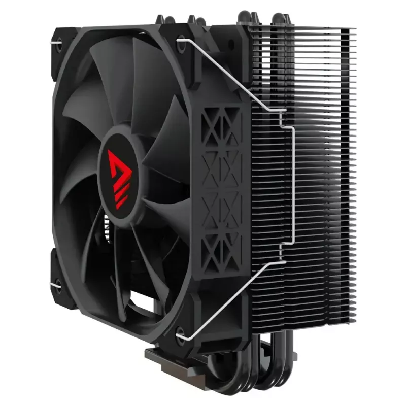 Disipador de aire para CPU SAVIO Vortex X2 negro – ventilador de 120 mm, altura 157 mm, PWM, compatible con LGA 2066