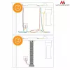 Organizador de cables MACLEAN MC-768B — bandeja de gestión de cables negra para montaje en escritorio