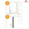 Organizador de cables MACLEAN MC-768B — bandeja de gestión de cables negra para montaje en escritorio