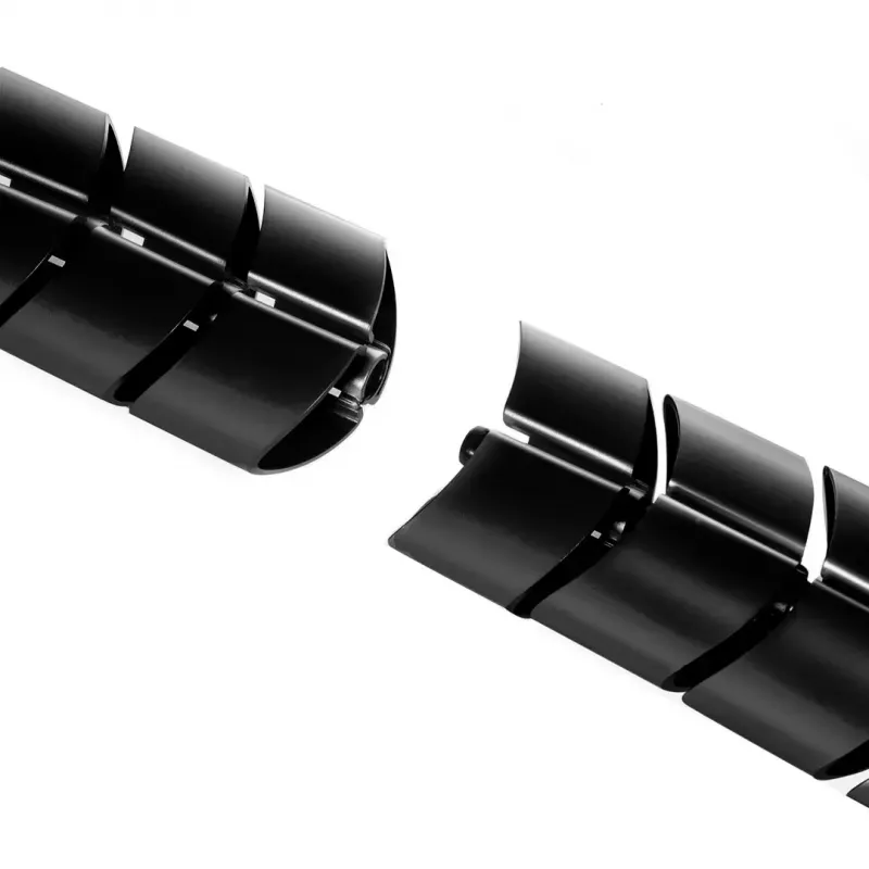 Organizador de cables MACLEAN MC-768B — bandeja de gestión de cables negra para montaje en escritorio