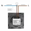 Interruptor táctil de luz MACLEAN MCE703W, frontal de cristal, 1 tecla, 220V