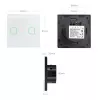 Interruptor táctil de luz MACLEAN MCE703W, frontal de cristal, 1 tecla, 220V
