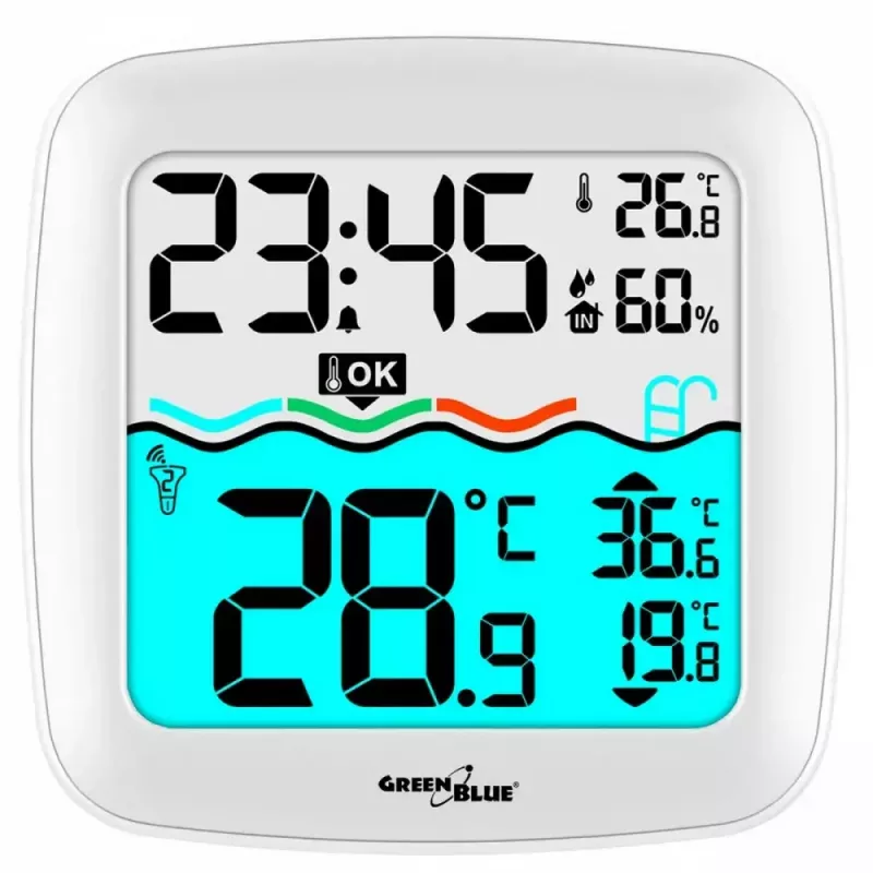 Sensor de temperatura inalámbrico para piscina GreenBlue GB216 IPX7 impermeable, modelo GB216