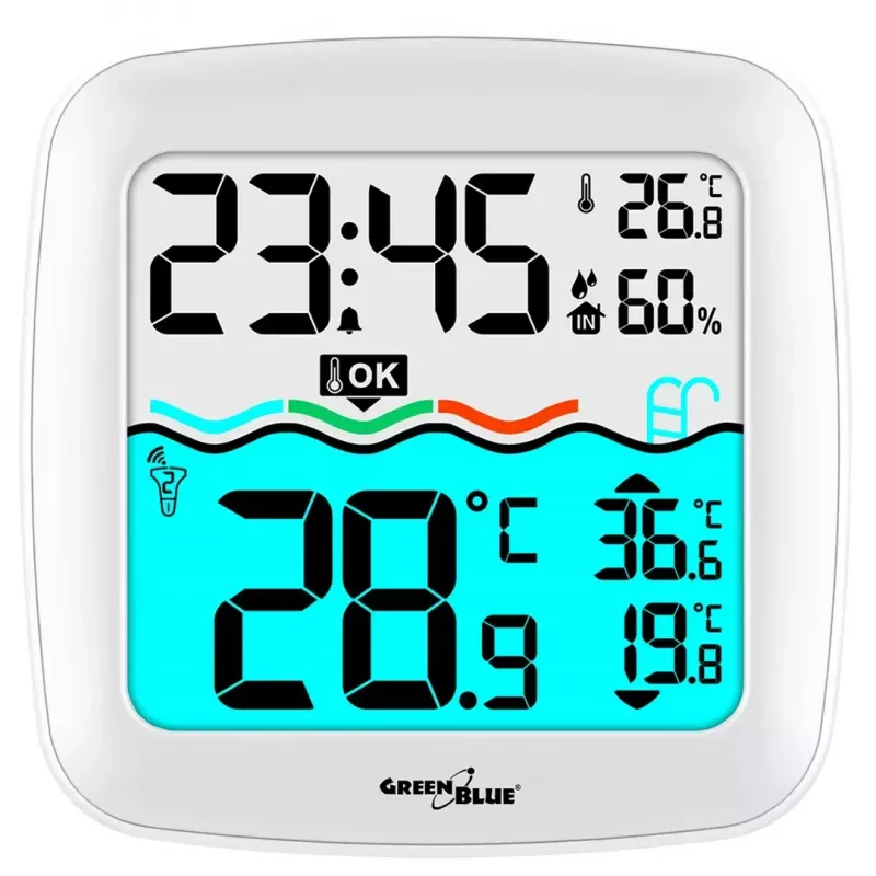 Sensor de temperatura inalámbrico para piscina GreenBlue GB216 IPX7 impermeable, modelo GB216