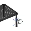 Soporte para portátil MACLEAN MC-946 para dispositivos de 13–32 pulgadas, altura de 3 niveles (11/13/15 cm), cajón, negro, hasta 20 kg