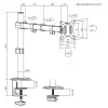 Soporte de mesa para monitor MACLEAN MC-753N para pantallas de 17–32 pulgadas, VESA 75x75 / 100x100, máx. 9 kg, inclinación ±45°, giro ±180°, regulable en altura