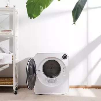 Secadora eléctrica GreenBlue GB410 — capacidad 3 kg, 830 W, evacuación, 5 programas de secado, clase de eficiencia energética C