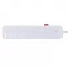 Regleta de enchufes MACLEAN MCE393 W — 4 enchufes + 3×USB, 110–240V, 2,1A USB, 2500W, 3 m, blanco