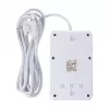 Regleta de enchufes MACLEAN MCE393 W — 4 enchufes + 3×USB, 110–240V, 2,1A USB, 2500W, 3 m, blanco