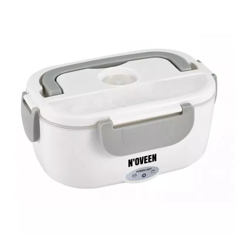Fiambrera eléctrica NOVEEN LB310 gris – recipiente portátil con calefacción para alimentos, alimentación por USB, un compartimento