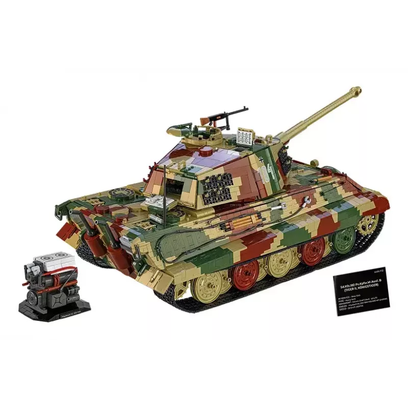 Juguete de construcción tanque Cobi Tiger II Königstiger escala 1:12 modelo