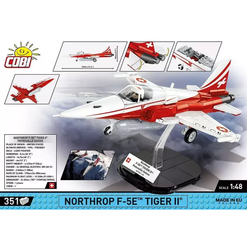 Juguete de construcción Cobi Northrop F-5E Tiger II modelo 5857 set de bloques