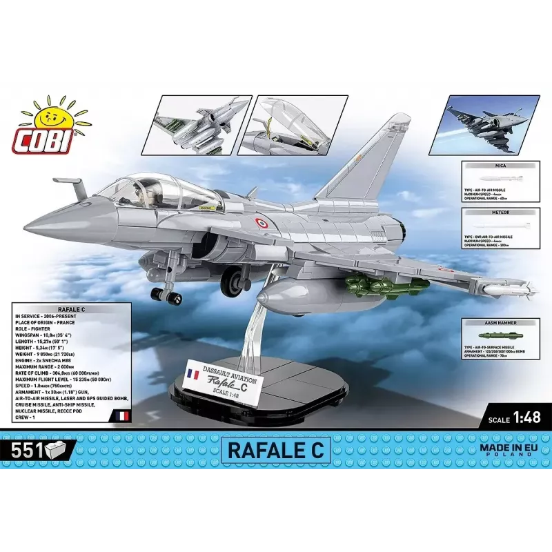 Set de bloques de construcción Cobi Rafale C 551 piezas modelo COBl-5901