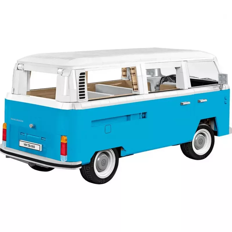Juguete de construcción Cobi Volkswagen T2b Bus, azul claro/blanco, escala 1:12