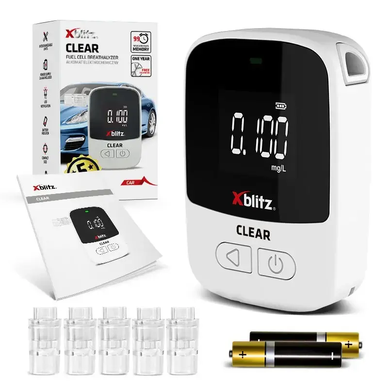 Alcoholímetro Xblitz XB-CLEAR sensor electroquímico, probador portátil de mano