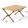 Mesa plegable PROMIS ST90 mesa turística con ruedas y portátil, paquete de una unidad