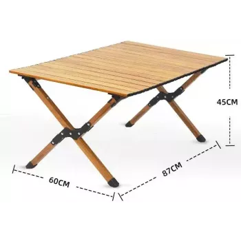 Mesa plegable PROMIS ST90 mesa turística con ruedas y portátil, paquete de una unidad