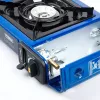 Hornillo de gas de camping PROMIS KGC100 — placa de sobremesa GLP de 1 fuego, carcasa de metal, mando giratorio frontal