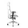 Silla de oficina ergonómica Diablo Chairs V-Basic blanca-gris – altura e inclinación ajustables, reposabrazos, soporte lumbar