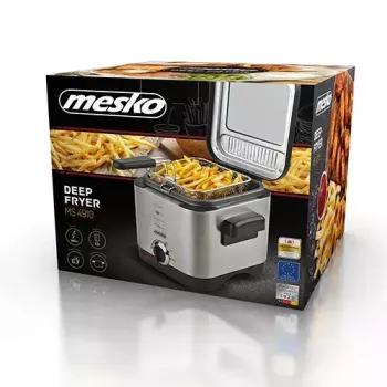 Freidora Mesko Home MS 4910 Single 1,5 L 900 W negro acero satinado
