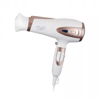 Secador de pelo Adler AD 2248 2400 W 3 ajustes de temperatura función iónica difusor boquilla blanco