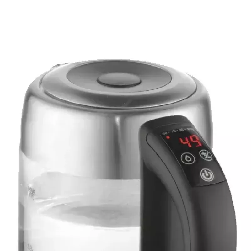 Hervidor Adler AD 1247 1,7 l 2200 W cuerpo de cristal elementos de acero inoxidable negro