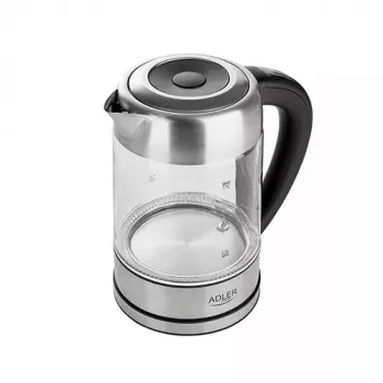 Hervidor Adler AD 1247 1,7 l 2200 W cuerpo de cristal elementos de acero inoxidable negro