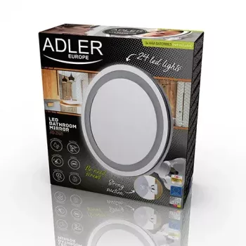 Espejo de maquillaje de pie redondo blanco Adler AD 2168