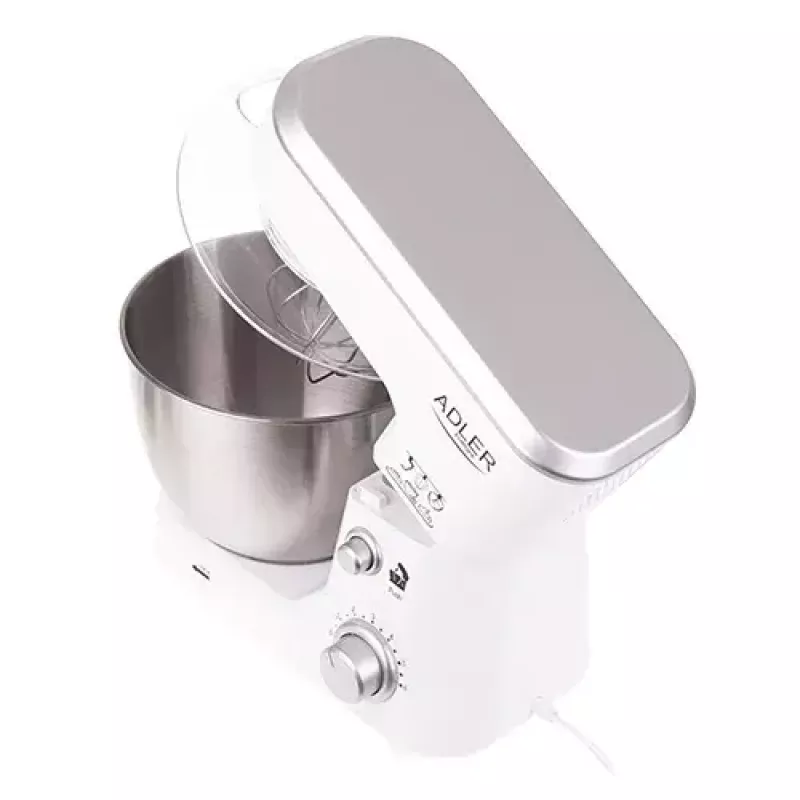 Robot de cocina Adler AD 4216, 500 W, bol de acero inoxidable de 4 l, blanco