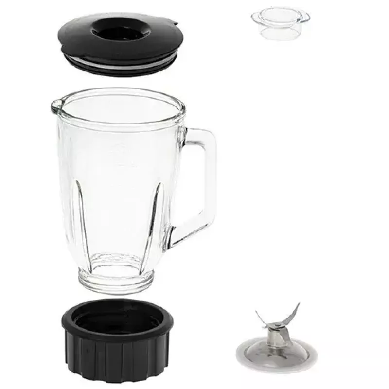 Batidora de mesa Adler AD 4078 negra acero inoxidable transparente