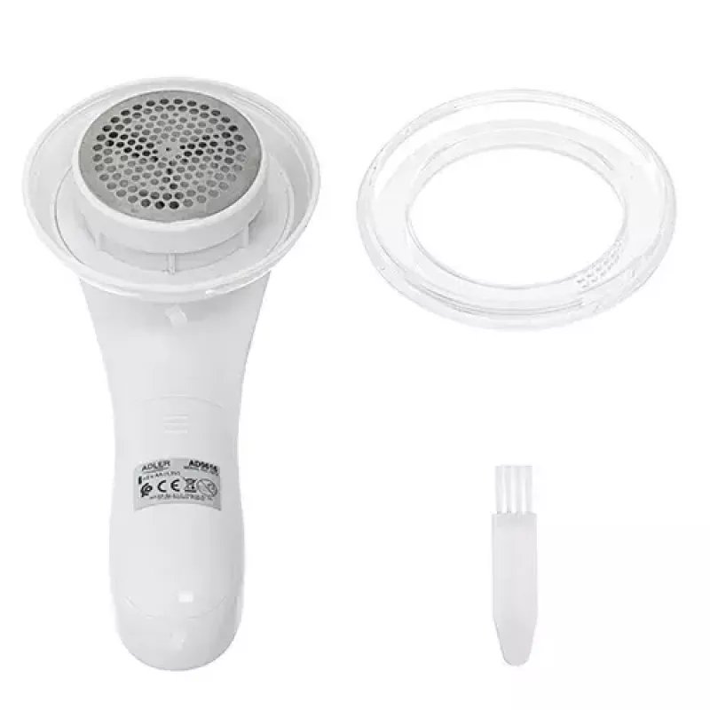 Quitapelusas Adler AD 9616 blanco acero inoxidable a pilas