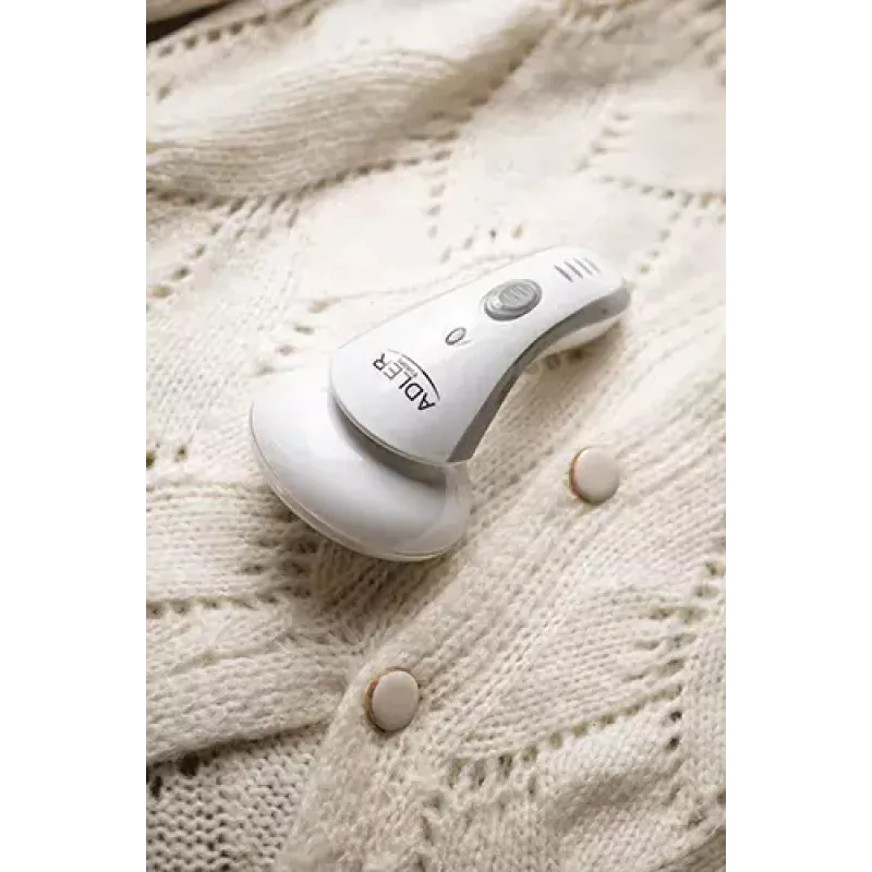 Quitapelusas Adler AD 9616 blanco acero inoxidable a pilas