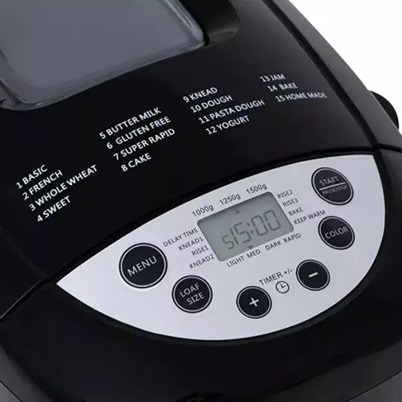 Máquina de pan Mesko Home MS 6022 850 W negra temporizador digital