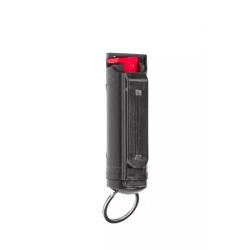 Spray de gel de pimienta de defensa personal GUARD YC-10014, 20 ml, gel, 2.000.000 SHU, negro, clip para llaves