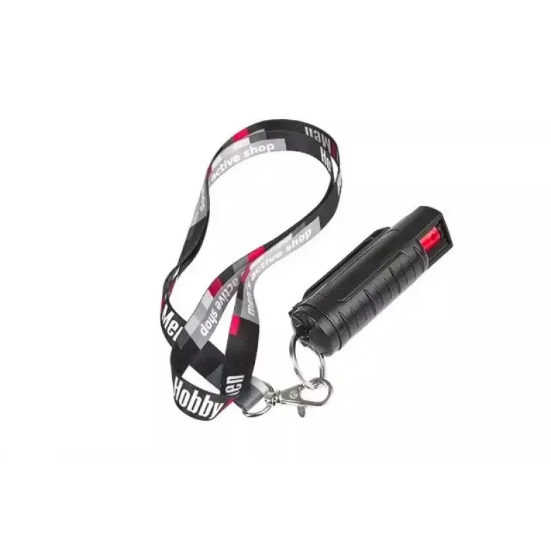 Spray de gel de pimienta de defensa personal GUARD YC-10014, 20 ml, gel, 2.000.000 SHU, negro, clip para llaves