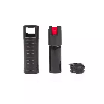 Spray de gel de pimienta de defensa personal GUARD YC-10014, 20 ml, gel, 2.000.000 SHU, negro, clip para llaves