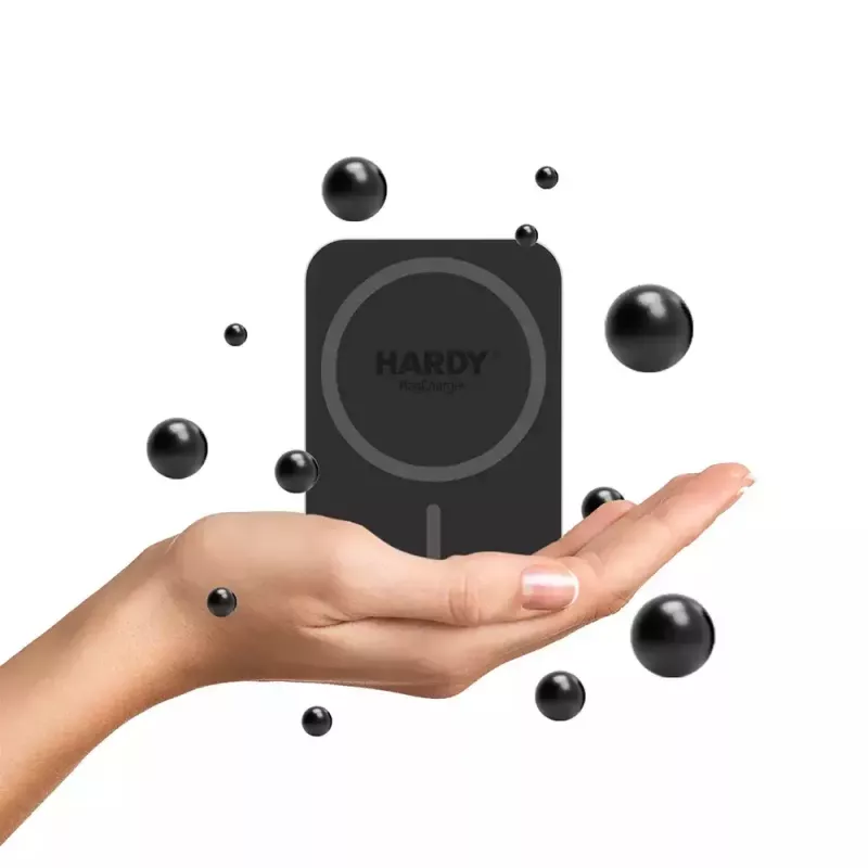 Cargador inalámbrico para coche 3MK HARDY MagCharger — coche USB-C 5/9V, carga inalámbrica rápida, negro