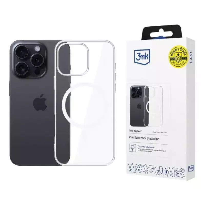 Funda 3MK Clear MagCase para Apple iPhone 16 Pro transparente