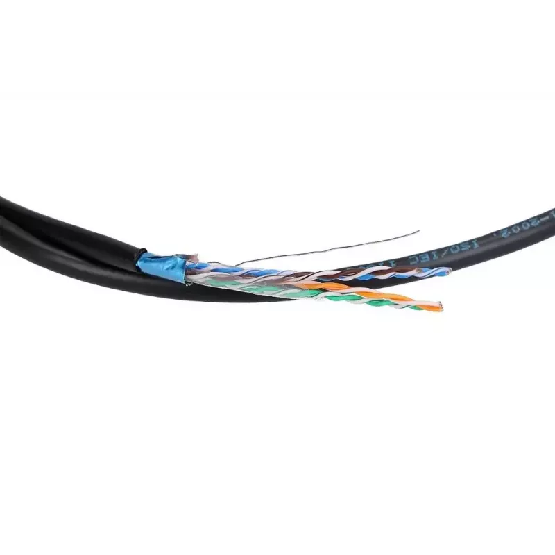 Cable de red Extralink par trenzado CAT5E FTP exterior con gel 100 m negro
