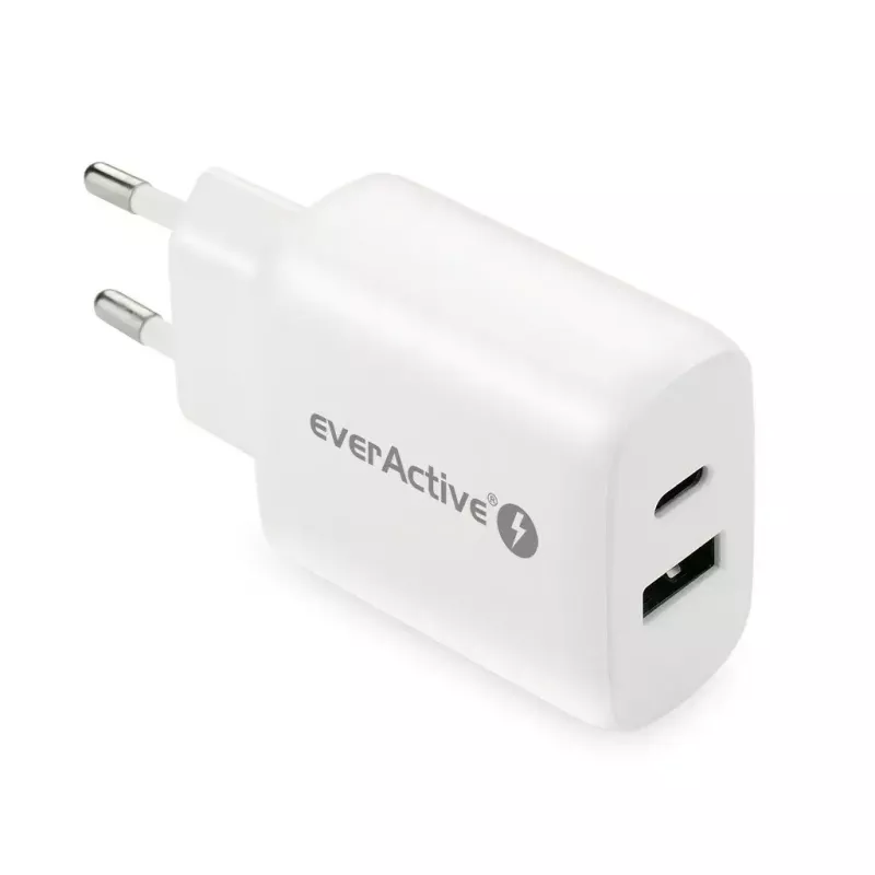 Cargador USB-C everActive SC-370Q 25W QC3.0 carga rápida USB