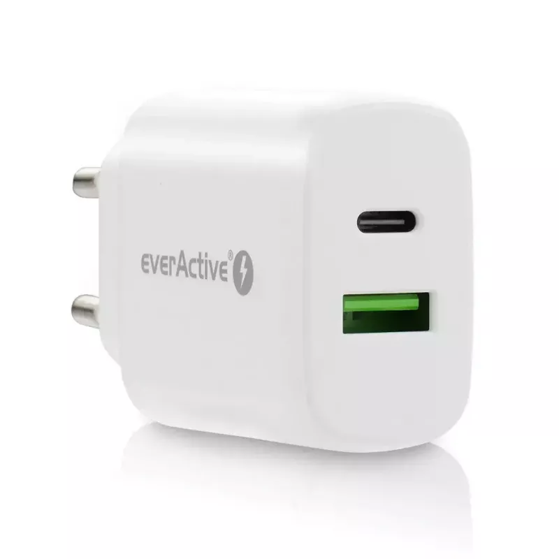 Cargador USB-C everActive SC-370Q 25W QC3.0 carga rápida USB