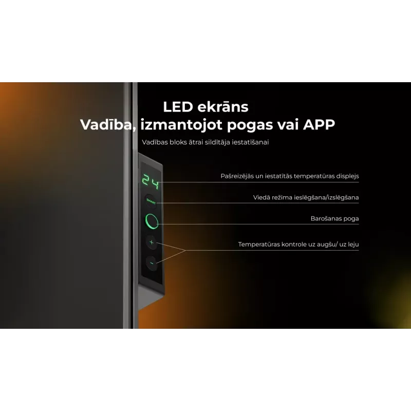 Calefactor eléctrico infrarrojo AENO Premium Eco Smart Heater AGH0005S, gris