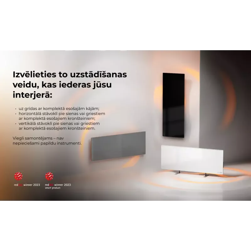 Calefactor eléctrico infrarrojo AENO Premium Eco Smart Heater AGH0005S, gris